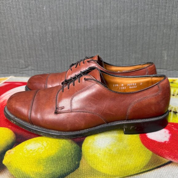 Allen Edmonds Fairgate Mens 11.5D Brown Leather Oxford Dress Shoes - Picture 1 of 9